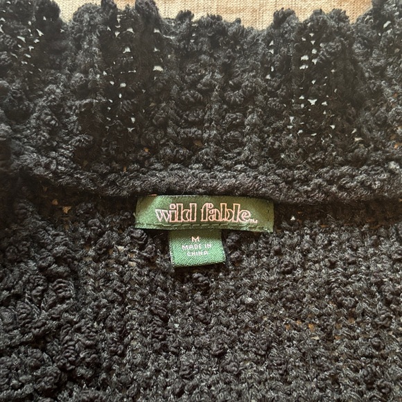 Wild Fable Textured Black Cardigan Size Medium - Picture 2 of 6